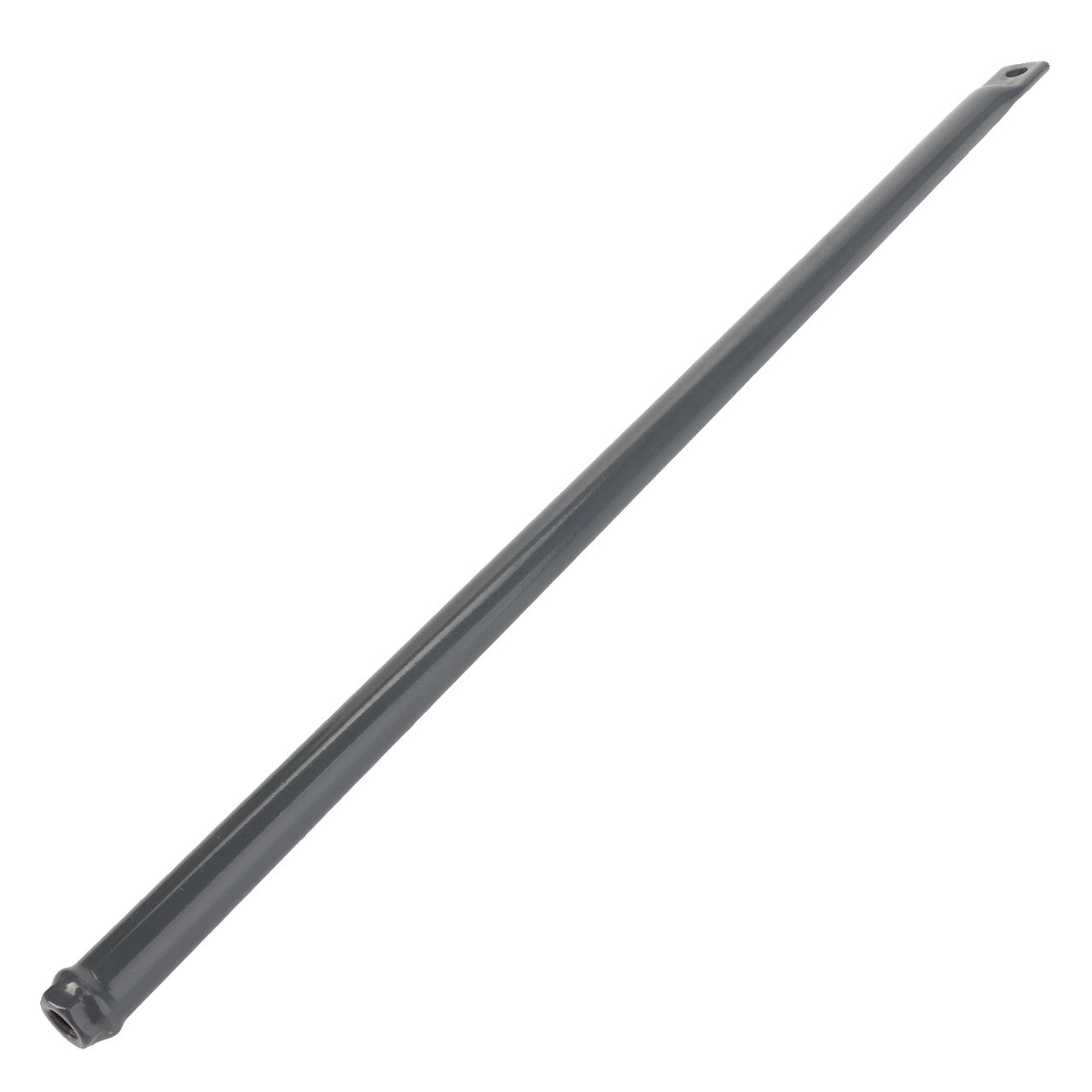 The product is AGCO | ARM - D28885569, a specialized tool featuring a long, gray metal rod with a hexagonal end and an eyelet at the opposite end. No current product description matches it perfectly.