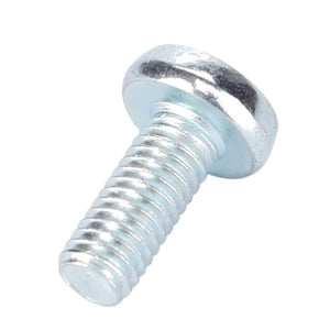 Close-up of an AGCO Oval Head Screw (Model X495919901000) with a 15.87mm hex bolt, featuring a round head and threaded shaft, designed for Fendt Models.