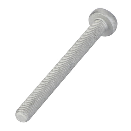 A silver, threaded metal bolt with a round head, shown at an angle against a plain white background. Product Name: AGCO | Screw - La13277414 by AGCO. No current product description available.