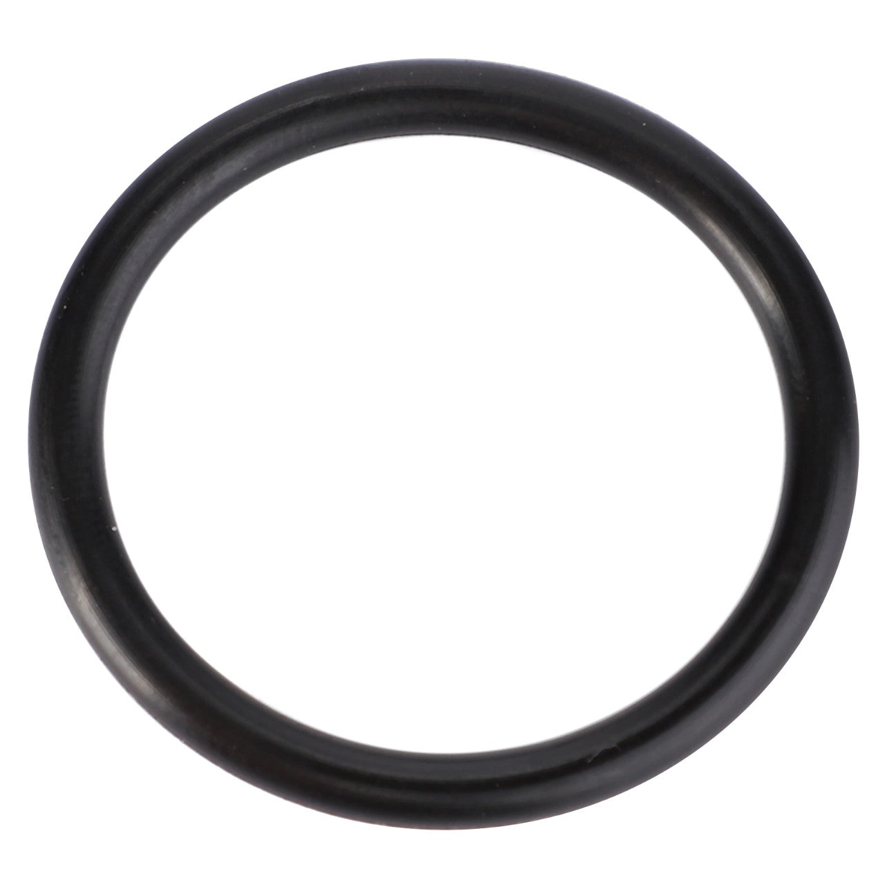 A single black AGCO rubber O-ring, Engine Stop - F119200210740, made from high-quality materials, against a white background.