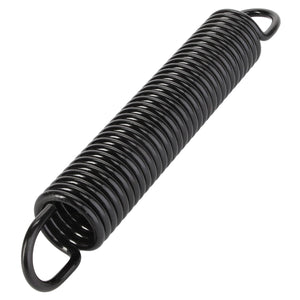 AGCO SPRING - ACY1527140: A black metal coil spring featuring closed loops at both ends. No additional current product description information available.