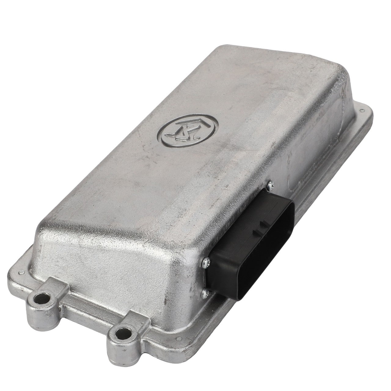 A rectangular metallic electronic component named AGCO | Control Unit - Acp0337580, branded by AGCO, with a black connector on one side. The top surface features an embossed logo. No current product description is available.