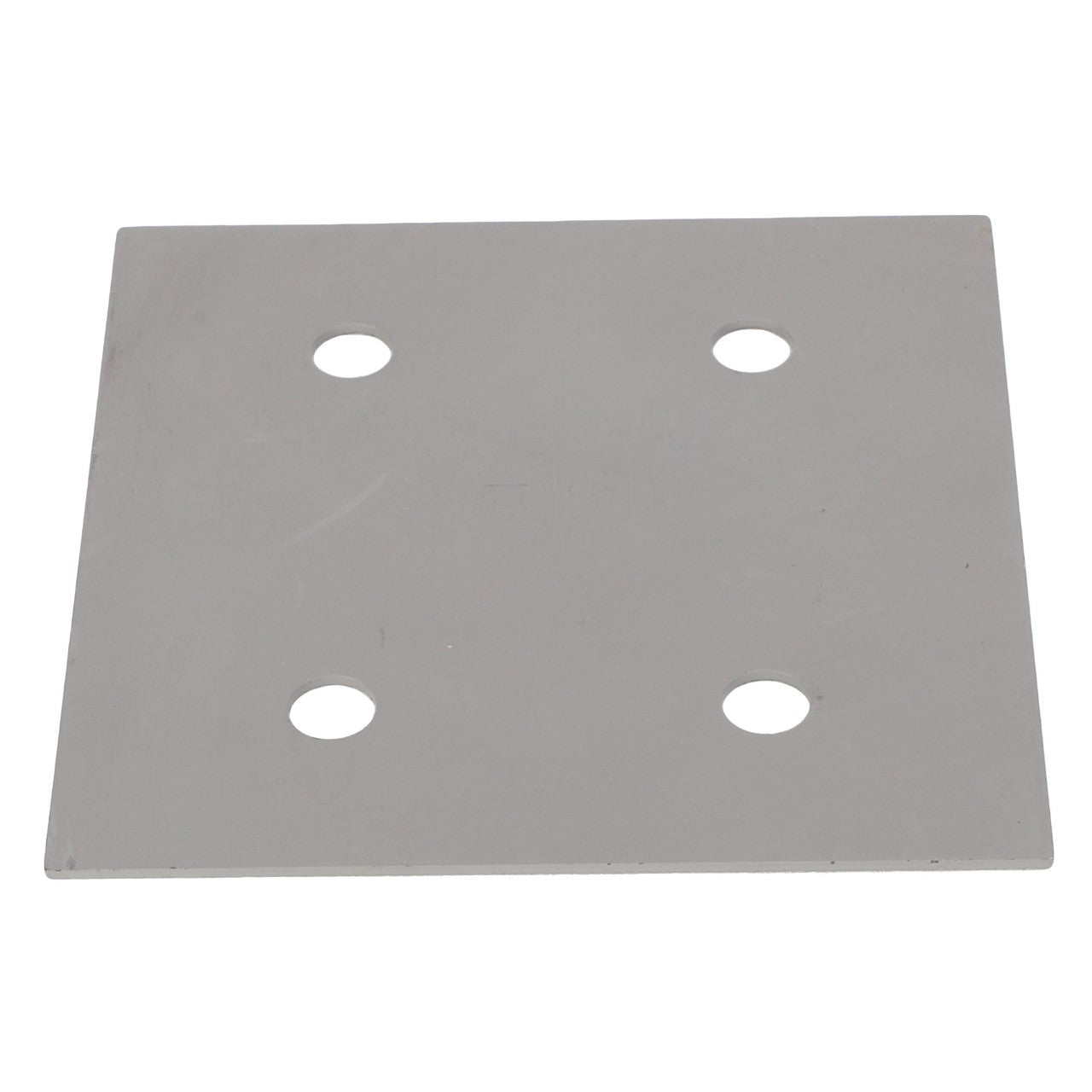 The AGCO WEAR SHIM - AG260930 is a gray rectangular metal plate featuring four evenly spaced holes. No further product description information is available at this time.