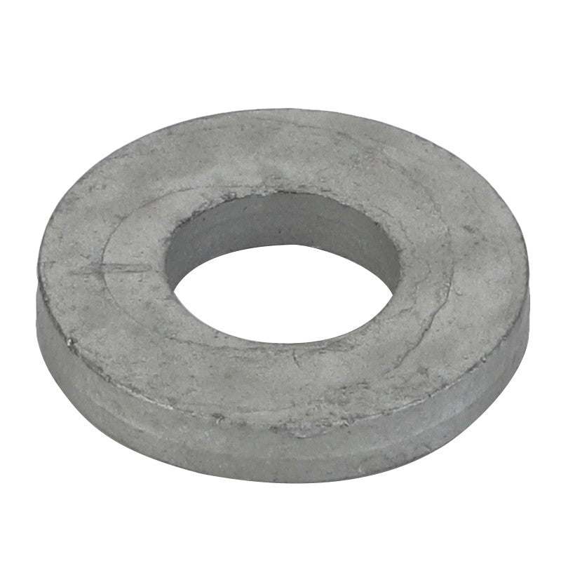 The AGCO | Disc - F149200810130 is a round, flat metal washer with a central hole, typically used in mechanical assemblies to distribute load or act as a spacer. Currently, there is no product description available for specialized variants of this washer.