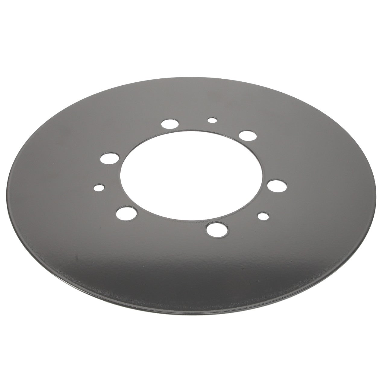 The AGCO | Cap - Acx0081570 is a durable circular metal brake disc with six precisely drilled holes for secure mounting.