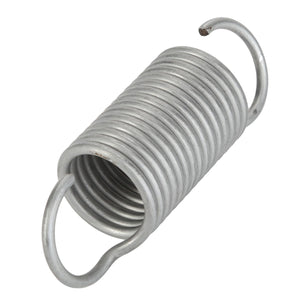 Close-up of the AGCO Spring - Acp0497130, featuring tightly coiled loops and hooks on both ends, made for various mechanical applications. Current product description is not available.