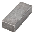 A rectangular, solid silver-colored metal ingot with a smooth surface, known as the AGCO Parallel Key - Acp0443690 by AGCO. Currently, there is no available product description.