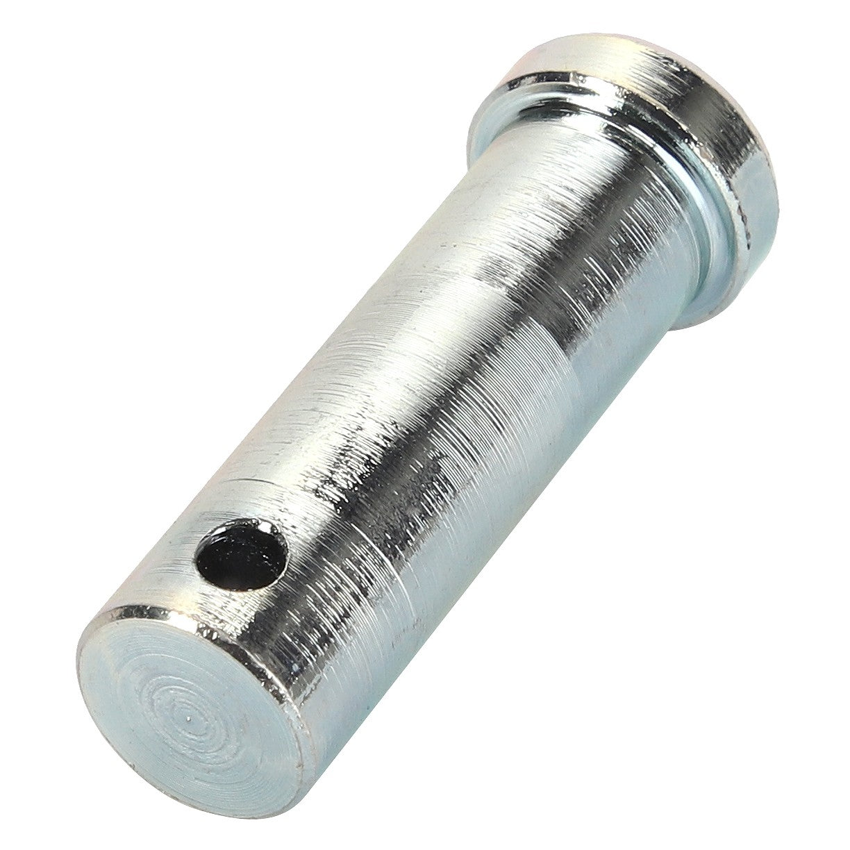 Here is a rewrite of the sentence incorporating the given product data:

The AGCO | PIN - D28270278, a metallic cylindrical pin featuring a flat head and a small hole near the base, is typically used in precision machinery or robust construction applications.