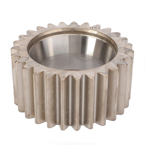 A metal gear with evenly spaced teeth and a smooth central hole, showcasing AGCO Parts Genuine Planetary Gear - F718301020340's superior metallurgy on a plain white background.