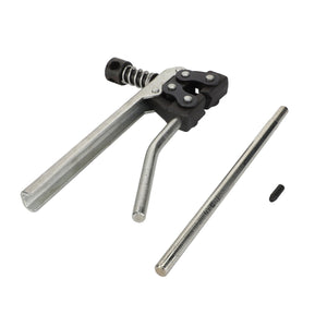 No current product description is available for the AGCO | Special Tool - La296110 metal hand tool, featuring two handles, a central pivot, and an adjacent rod with a small detached piece.