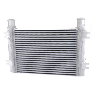 The AGCO | Air Cooler - Acw0859350 by AGCO features multiple horizontal cooling fins and two cylindrical connectors on the top sides. No current product description information is available.