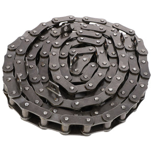 The AGCO Chain Set Front Elevator - Acw2098510 features interlocking metal links arranged in a coiled spiral pattern, offering high fatigue strength for peak efficiency.