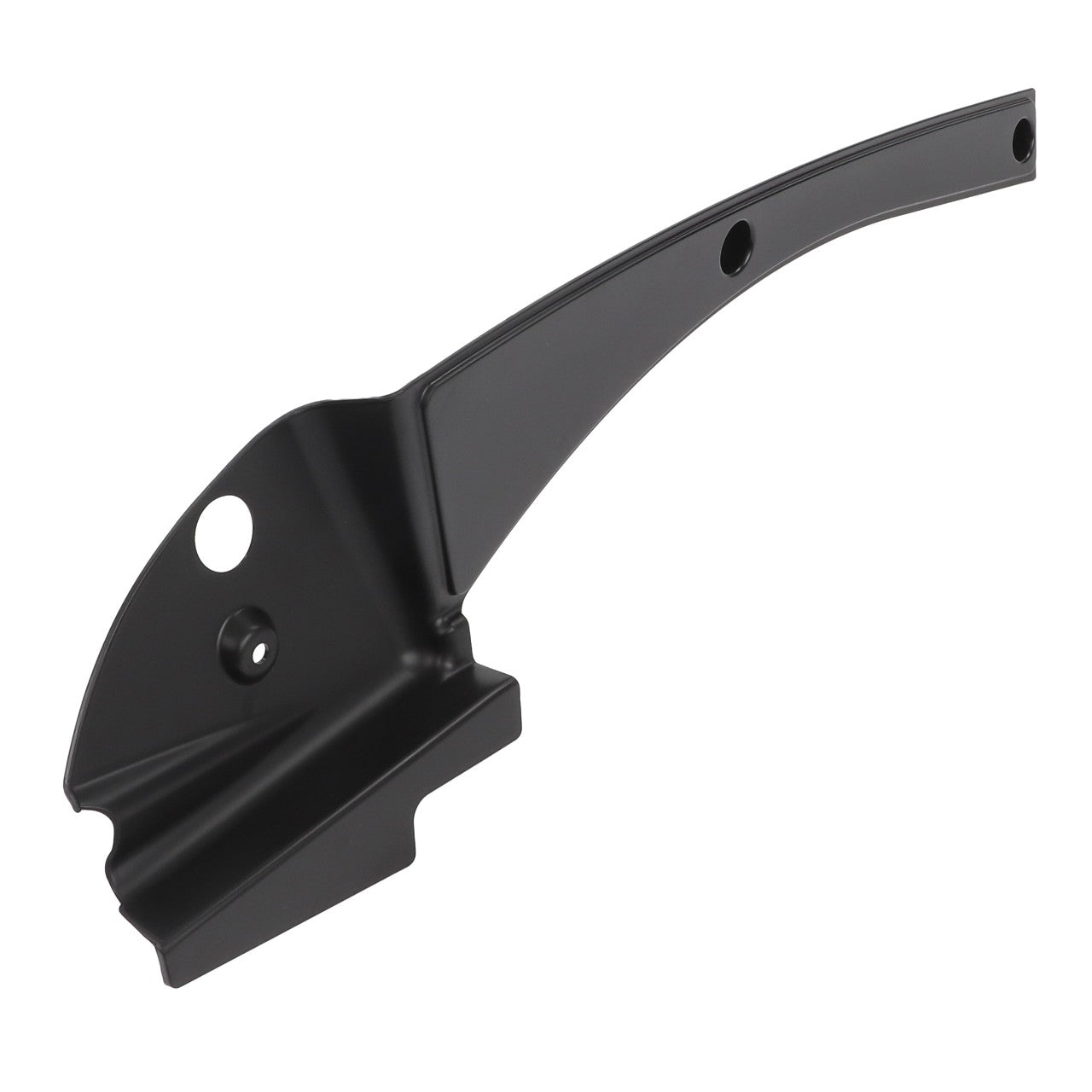 The AGCO Envelope - Acw0118970 is a black metal bracket featuring two holes and an angled support arm, although no detailed product description is available at the moment.