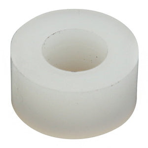 A white cylindrical item with a central hole, resembling a spacer or washer, is shown isolated on a white background. This product is the AGCO | Spacer - Acp0246540 by AGCO. Currently, no additional description is available.