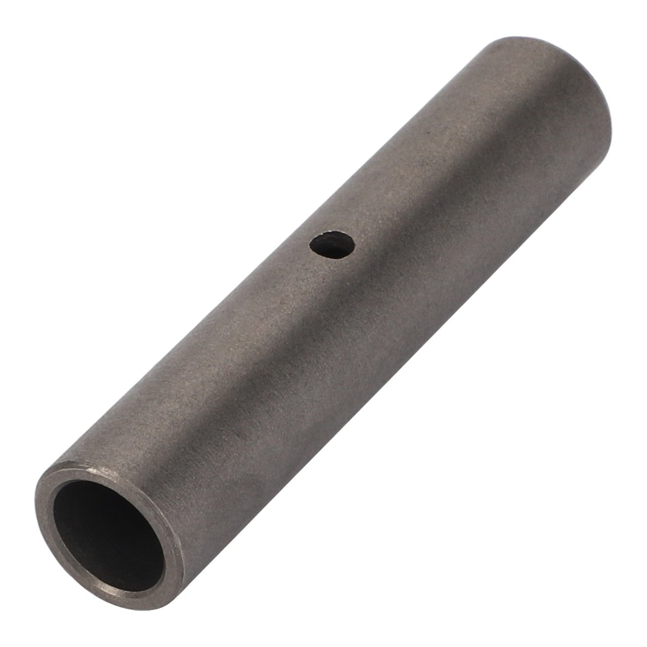 The AGCO Bush - La300136163, a cylindrical metal rod with a hollow center and a small hole near one end, is displayed against a white background.