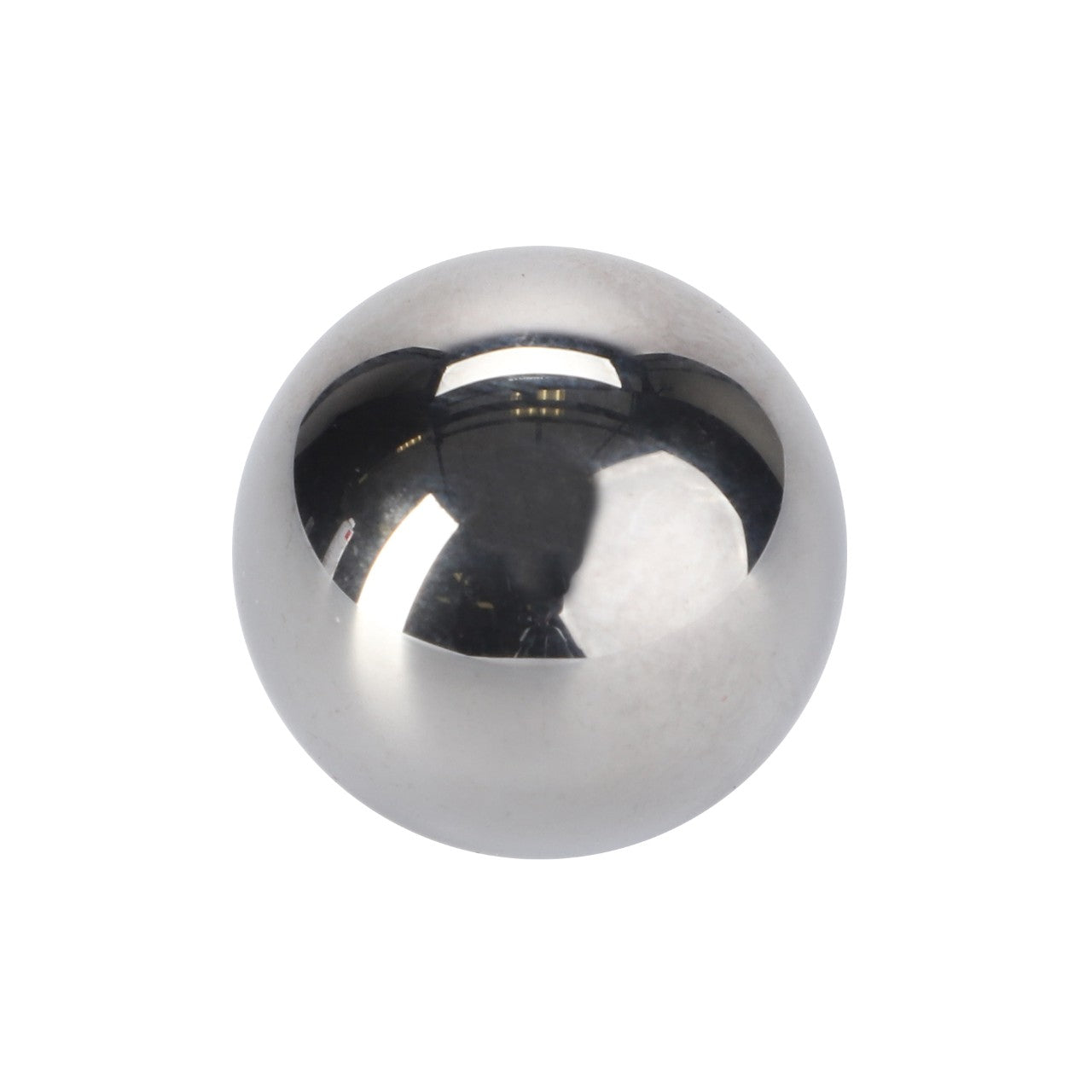 The AGCO BALL - F934201210750, a gleaming metallic sphere with a highly reflective surface, sits elegantly against a pristine white backdrop.