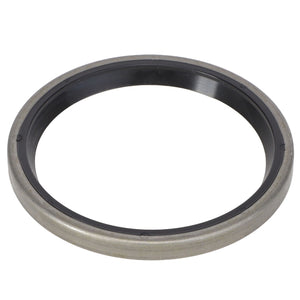 The AGCO | WIPER SEAL - AG522848 is a circular metal ring with a black inner lining, designed to function as a gasket or seal component for machinery or automotive applications. No additional product description information is available at this time.