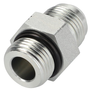 A close-up image features the AGCO ADAPTER - AL5028094, a metallic hexagonal threaded pipe fitting, beautifully accented with a sleek black O-ring nestled in the middle.