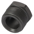 The AGCO | Pressure Screw - F530200710190 is a robust metal hexagonal fitting with screw threads, perfect for plumbing or mechanical connections.