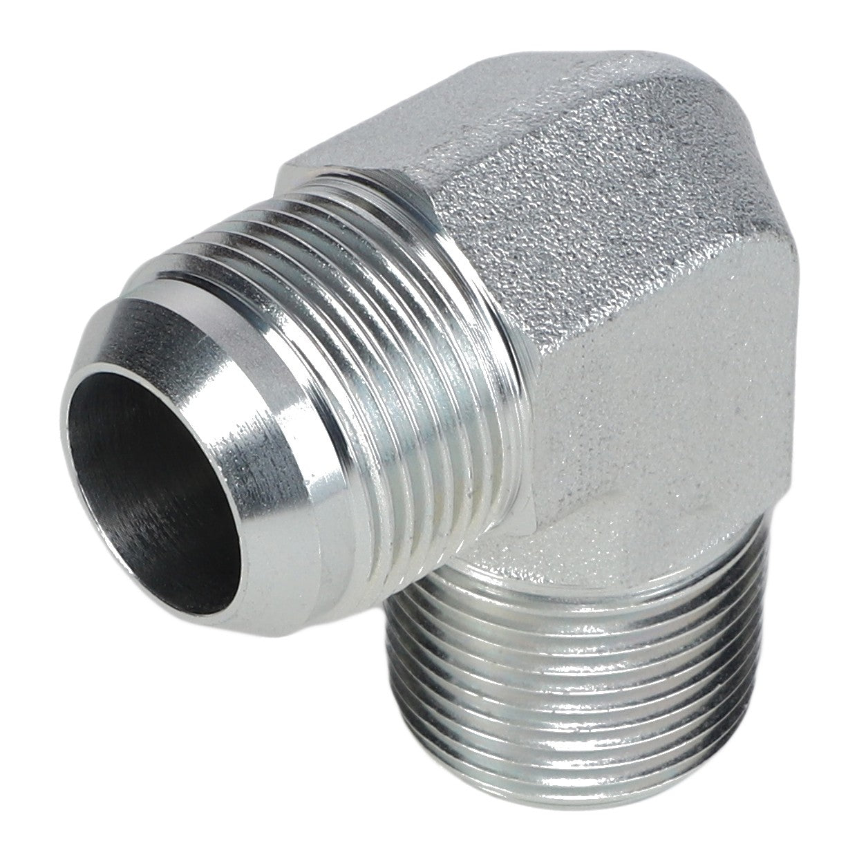 The AGCO | ADAPTER FITTING - AG841606, a durable brass elbow pipe fitting with threaded ends from AGCO, is perfect for securely connecting pipes at a right angle.