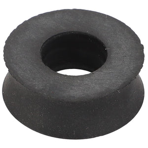 No current product description available for the AGCO Rubber Disc - Fel150623, featuring a centered hole designed for protecting or insulating objects passing through it.