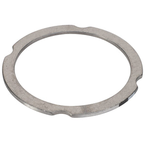 A round metal AGCO compensating ring (F007200210350) with two small notches on opposite sides sits on a plain white background. No current product description is available for this item.