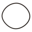 An image of the AGCO | O-Ring - Acp0445890, made from black rubber and slightly misshapen from a perfect circle, on a white background. No current product description available.