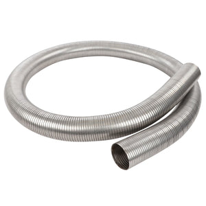 The AGCO | Flex Hose - Acp0007190, a coiled metal flexible conduit ideal for efficiently routing electrical wires, is showcased against a plain white background.