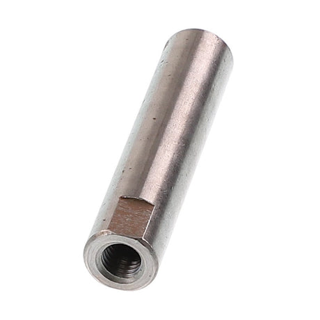 A cylindrical metal spacer with a threaded hole on one end and a flat section on the opposite end, designed for use in Massey Ferguson models, is available as AGCO | Clevis Pin - 3784976M2 from the brand AGCO.