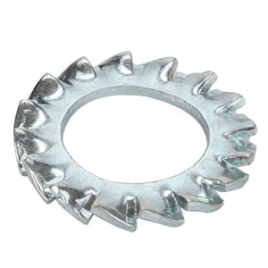 The AGCO LOCK WASHER - AL5013502, a product by AGCO, is a metal internal tooth lock washer featuring jagged edges and a central hole, though no current product description information is available.