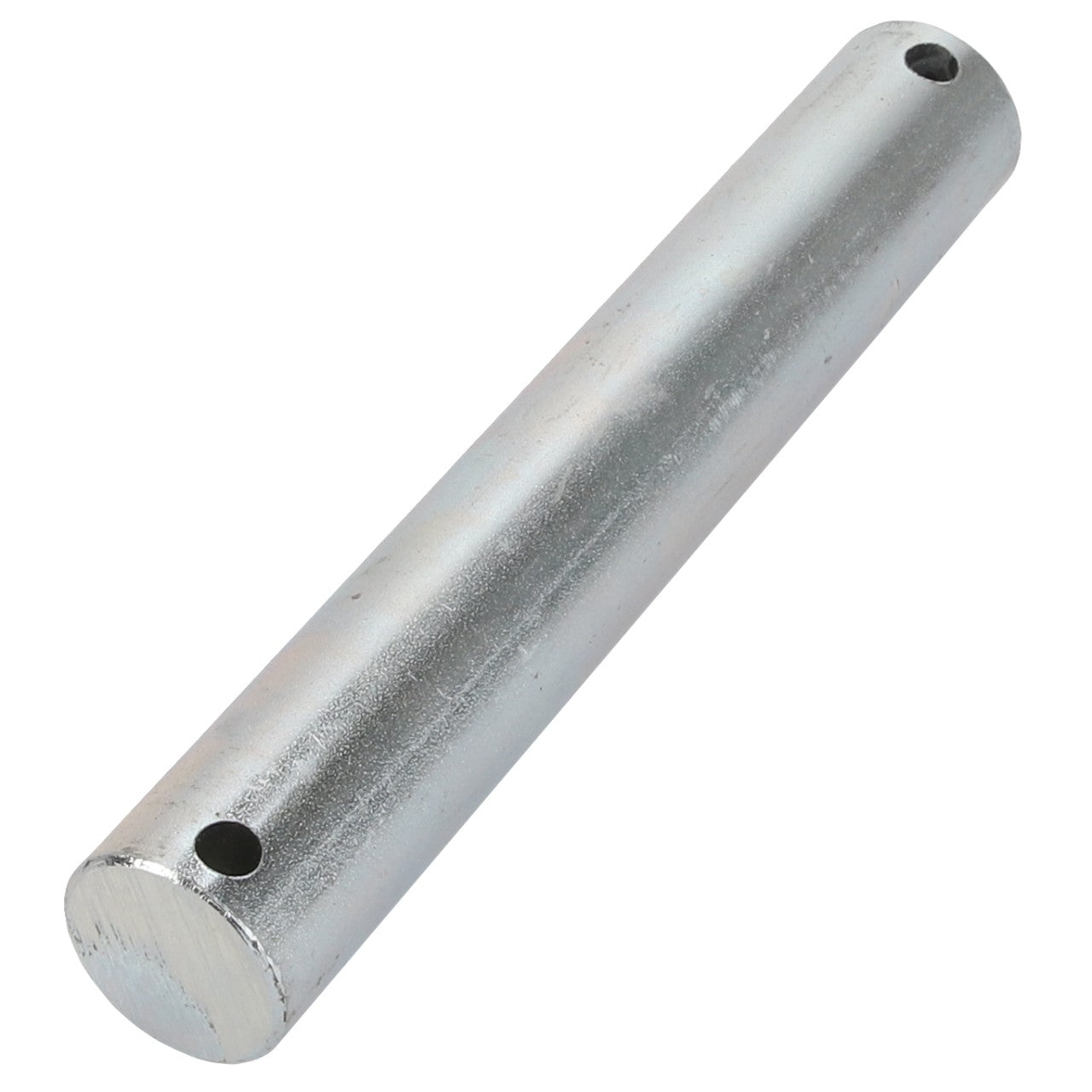 A smooth cylindrical metallic rod with a through-hole near each end, identified as AGCO | Pin - Acp0027670, doesn't match any current product descriptions.