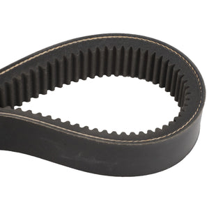 Close-up of the AGCO BELT - D41994300, a black toothed rubber timing belt, against a white background. Product description information is currently unavailable.