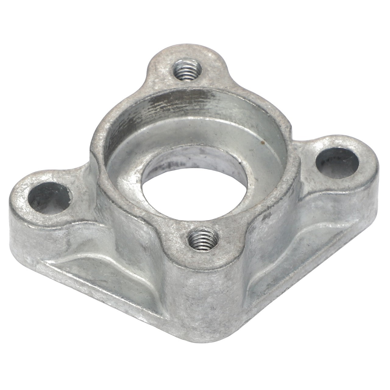 The AGCO RETAINER - AL521648, a metal bracket equipped with a central circular hole and three additional smaller holes for mounting, is available; however, no current product description information is provided.