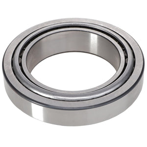 A close-up of a single, silver-colored tapered roller bearing, identified as the AGCO | TAPER ROLLER BEARING - AG726338, with an inner and outer ring clearly visible. No current product description information is available.