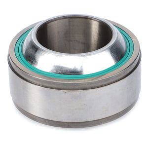 The AGCO | Toggle - 4390033M1 metallic spherical bearing, with green seals and a smooth outer surface and inner ring, is designed for mechanical applications to reduce friction in machinery; it's ideal for use in Massey Ferguson models.