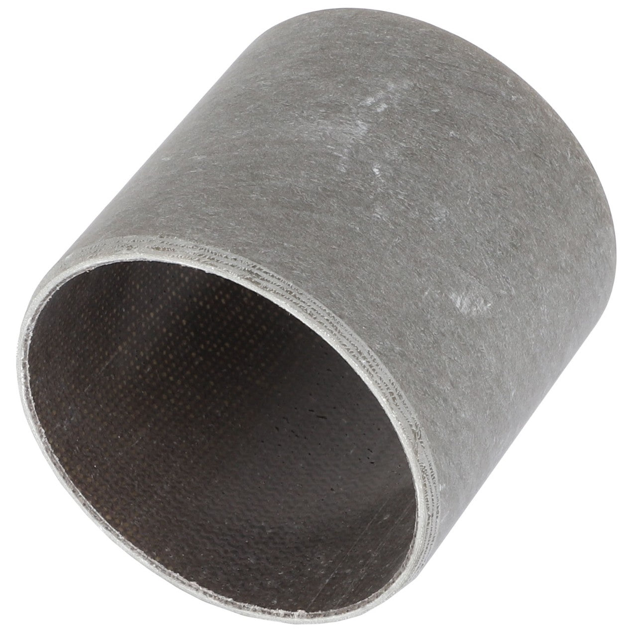 A cylindrical metal pipe fitting identified as the AGCO | Bush - Acw0805690 by the AGCO brand, has a rough texture, gray color, and dark interior. It is positioned at a slight angle. No relevant keywords can be identified from the provided description.