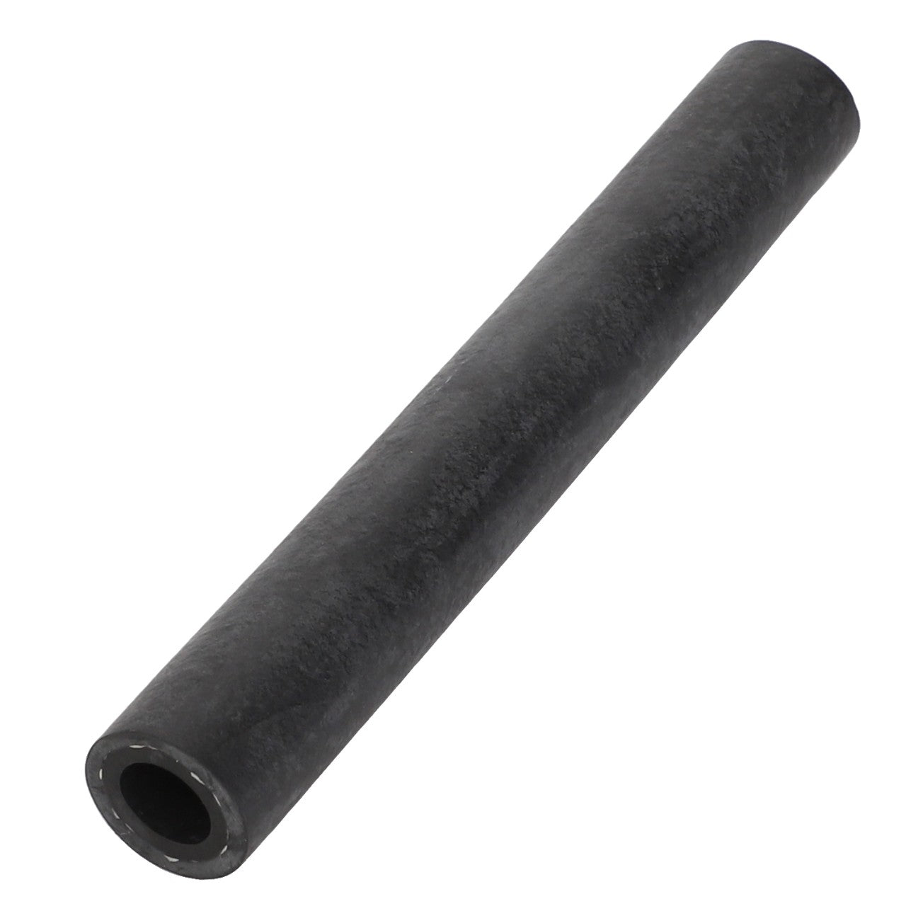 A cylindrical black hose with a smooth surface and open ends, known as the AGCO | Hose - Acx2503580 by AGCO.