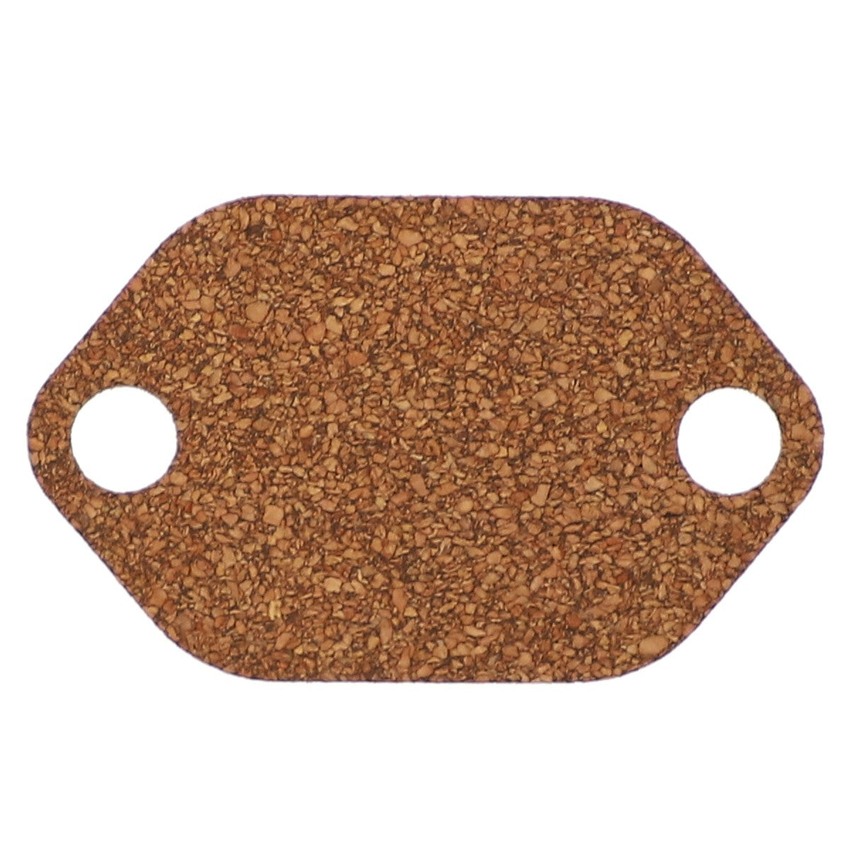 Product Description: The AGCO Gasket - V836322251 is a rectangular cork gasket with two holes on either side, specifically designed for securing or sealing. It features a white background and is produced by the reputable brand AGCO.