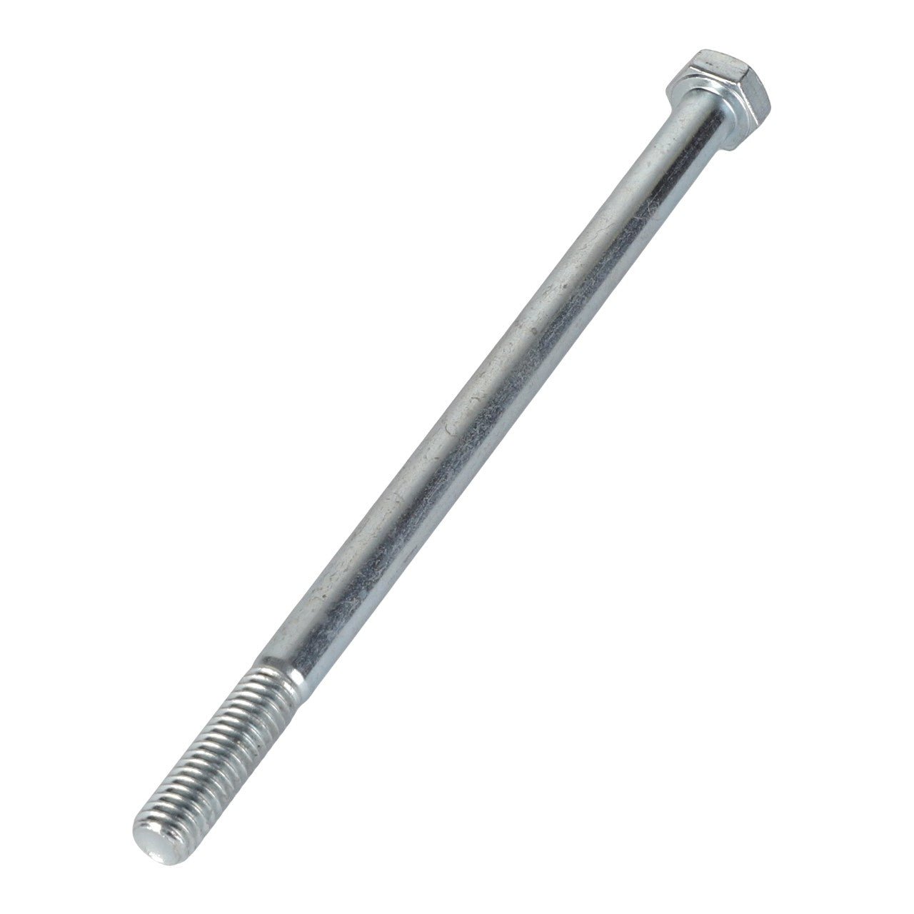 Introducing the AGCO HEXAGONAL HEAD BOLT - ACP0061400, a steel hex bolt that combines a threaded end with a smooth shank for versatile applications.