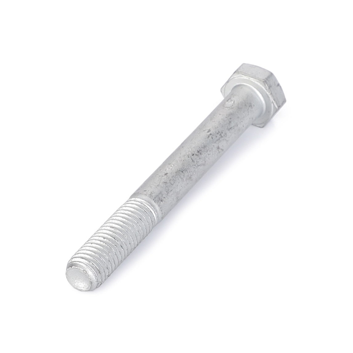 A silver AGCO hex head bolt, model 3009517X1, 108mm long with a threaded end, lying on a white background.