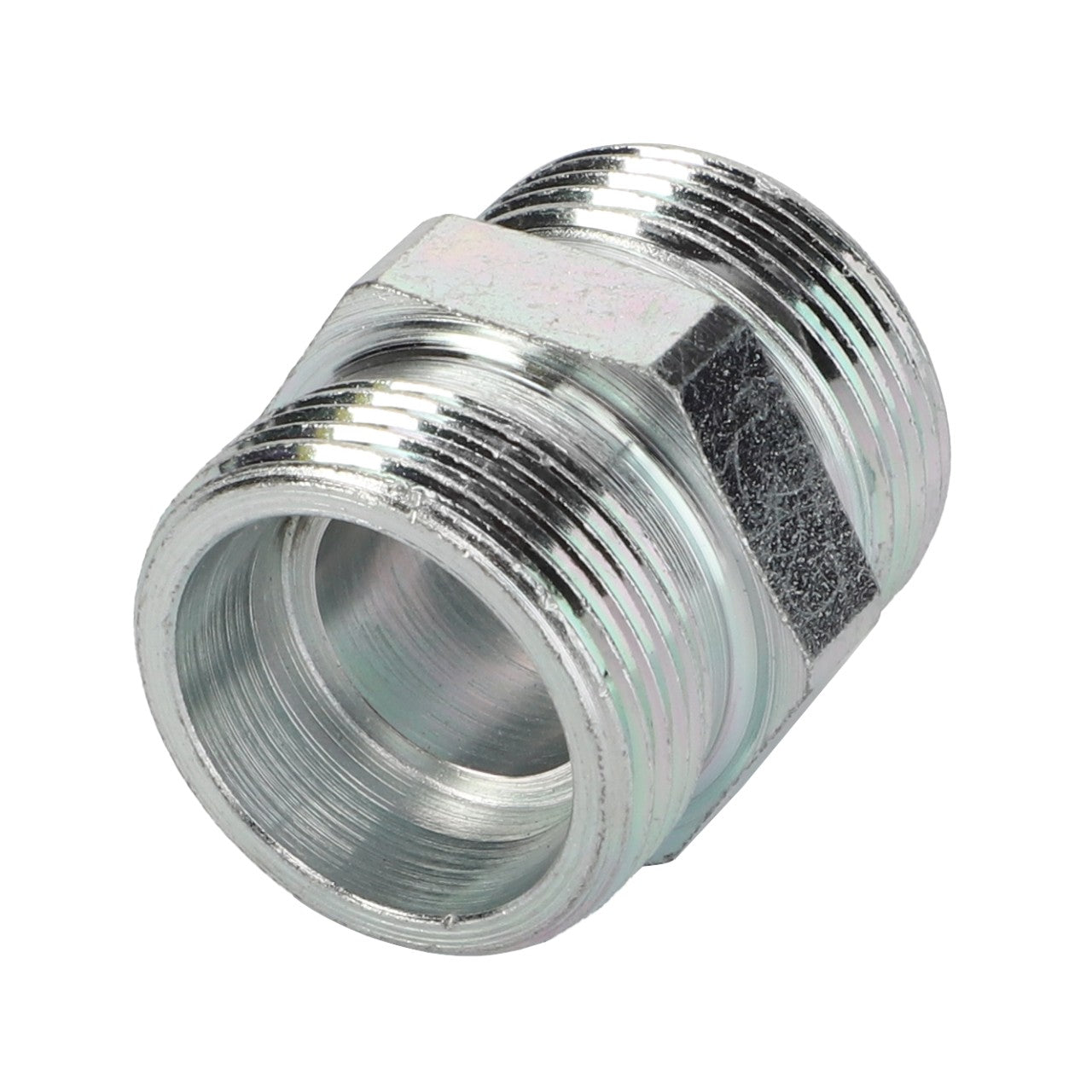 The AGCO | Union - Acw1634920, a metal connector fitting produced by the brand AGCO, features external threaded ends and is used for joining pipes or tubes. Unfortunately, no additional product description information is available at this time.