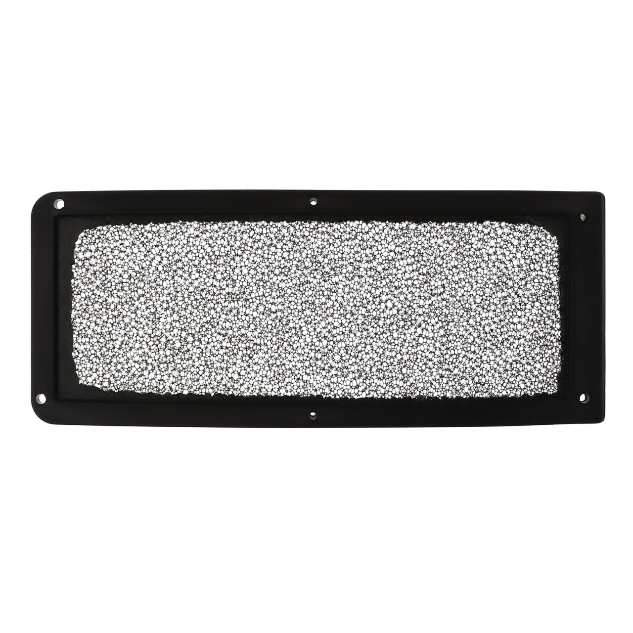 The AGCO Filter - Acx305367A is a rectangular foam air filter housed in a sleek black plastic frame featuring multiple mounting holes for easy installation.