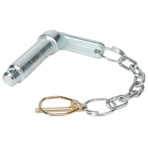 The AGCO Pin And Chain, Piton Hitch - F931502165230 features an integral chain and a secure closed clip latch, making it a reliable AGCO accessory.