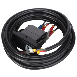 Product Description: The AGCO SWITCH - AL381319 is a black cable featuring connectors and a switch or sensor assembly, coiled into a loop.