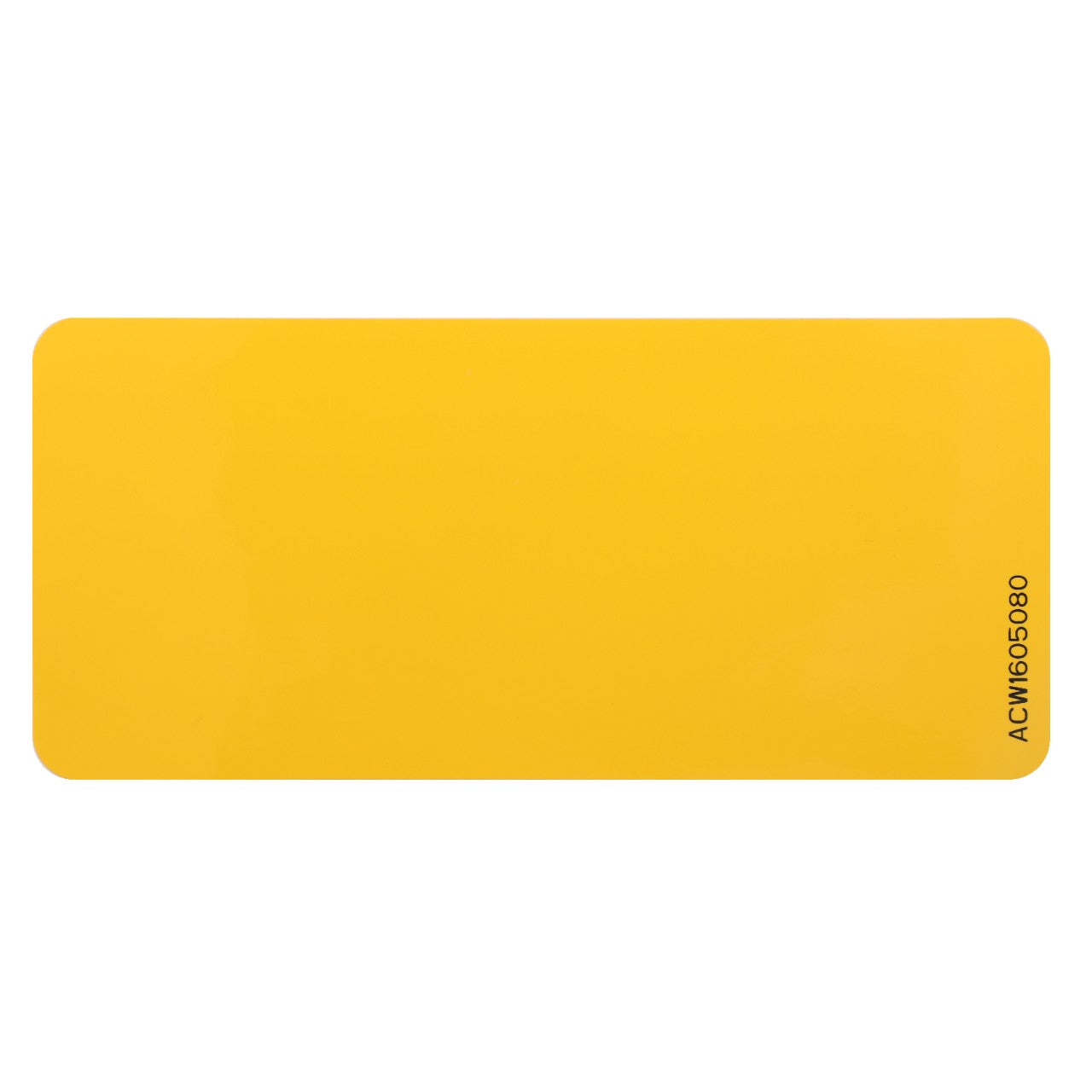 A rectangular yellow card with rounded corners features the text "Acw1605080" printed on the bottom right corner. Please note, no current product description information is available for this item from AGCO.