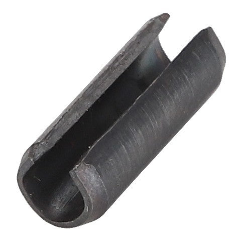 The AGCO | PIN - D42608700 is a black, cylindrical spring pin with a split along its length, commonly used in mechanical assemblies. Unfortunately, no current product description information is available.