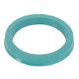 A teal-colored, circular rubber gasket with a flat edge and a slight inner groove—Product Name: AGCO | GROOVED RING - F737150070050, Brand Name: AGCO.