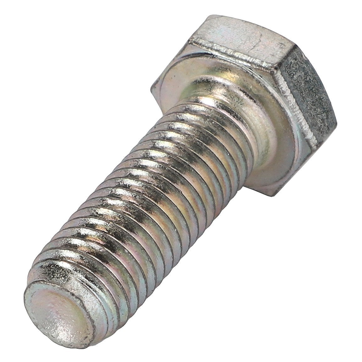 A close-up image of the AGCO Hexagonal Head Bolt - Fel116629 with visible threads and a hexagonal head, ideal for Fits Valtra Models.