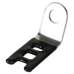 The AGCO Ladder Clip - CH4P-8134 is a metal bracket with a black coating, designed with two rectangular slots and a circular hole at one end. No current product description information is available.