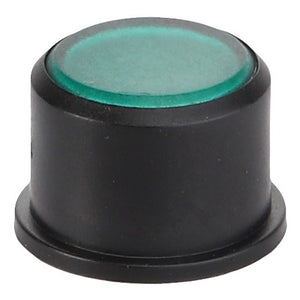 A black cylindrical push button with a green top. The product name is AGCO | BUTTON - D44900184, and it is manufactured by AGCO. No current product description information is available.